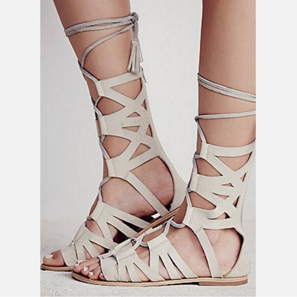 NWOB Free People Mesa Verde Tall Gladiator Sandal in Bone - Picture 4 of 5